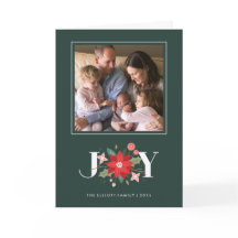 Joy Flourish Julhälsningar Card - Gräs