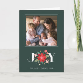 Joy Flourish Julhälsningar Card - Gräs Helgkort