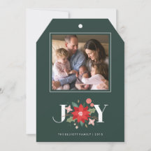 Joy Flourish Märkre Helgdag Card - Gräs