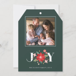 Joy Flourish Märkre Helgdag Card - Gräs Julkort