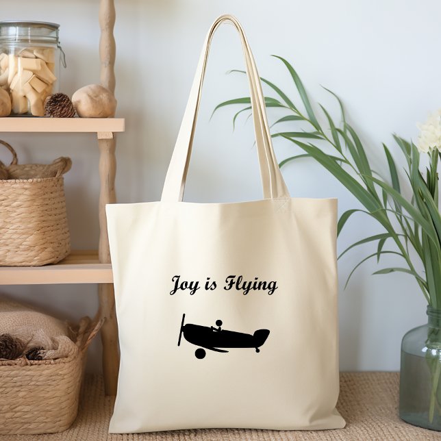 Joy flyger flygplanet Pilot Light Monotone Tygkasse (Skapare uppladdad)