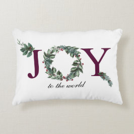 Joy för helgdagarna prydnadskudde