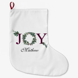 Joy for the holidays  stor julstrumpa