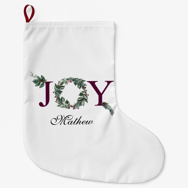 Joy for the holidays  stor julstrumpa (Framsidan)