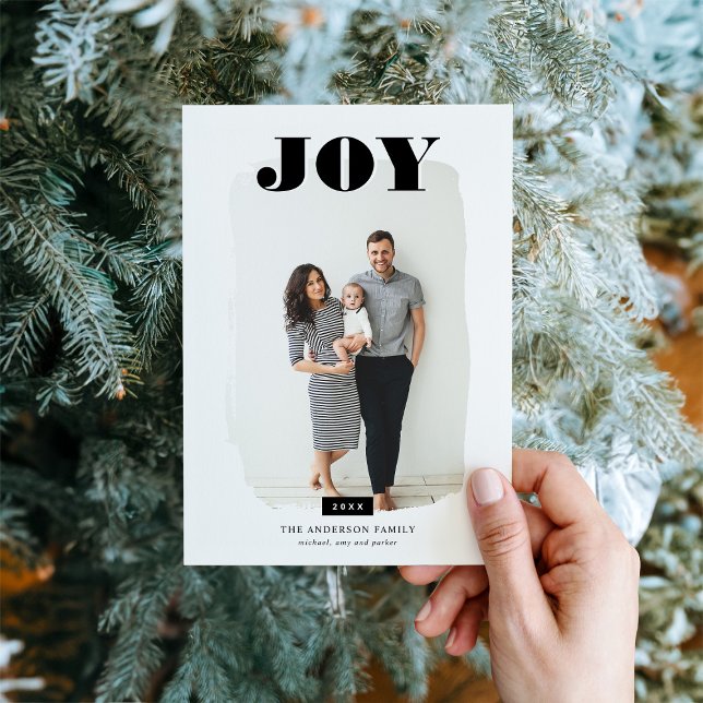 Joy | Fotoöverlägg för Abstrakt Ram Julkort (Skapare uppladdad)
