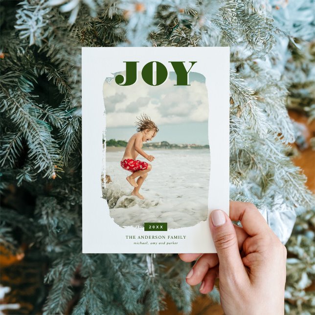 Joy | Fotoöverlägg för Abstrakt Ram Julkort (Skapare uppladdad)