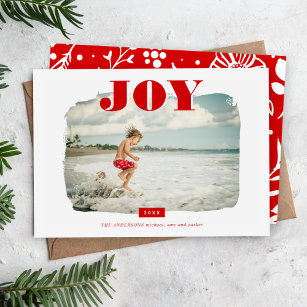 Joy   Fotoöverlägg för Abstrakt Ram Julkort
