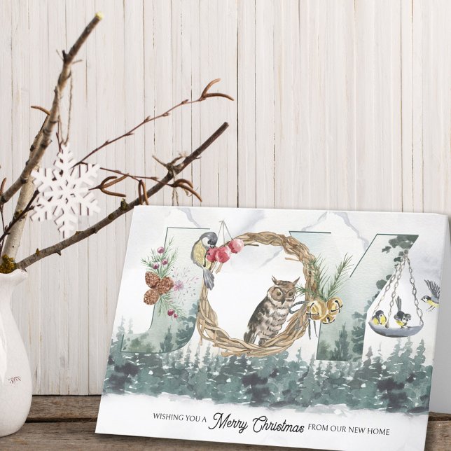 Joy från New Home Forest Natature Flytta Helgdag Meddelande (Skapare uppladdad)