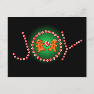 JOY, GINGERBREAD KIDS & CANDY by SHARON SHARPE Vykort
