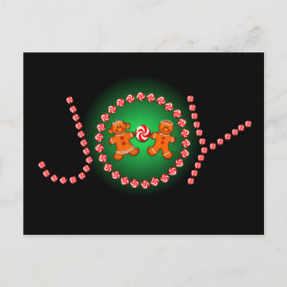 JOY, GINGERBREAD KIDS & CANDY by SHARON SHARPE Vykort