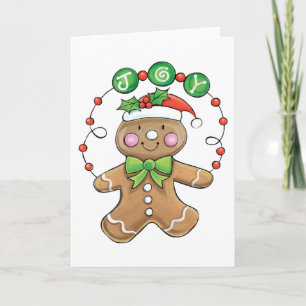 Joy Gingerbröd Cookie Helgkort