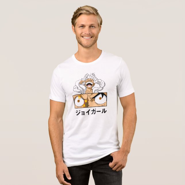 Joy Girl Anime Expression T-Shirt – Japanese Typog (Framsida Full)