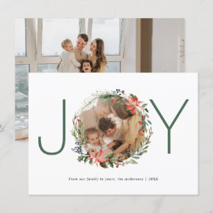 Joy Glad helg-fotokort för julfransfransfrö Tack Kort