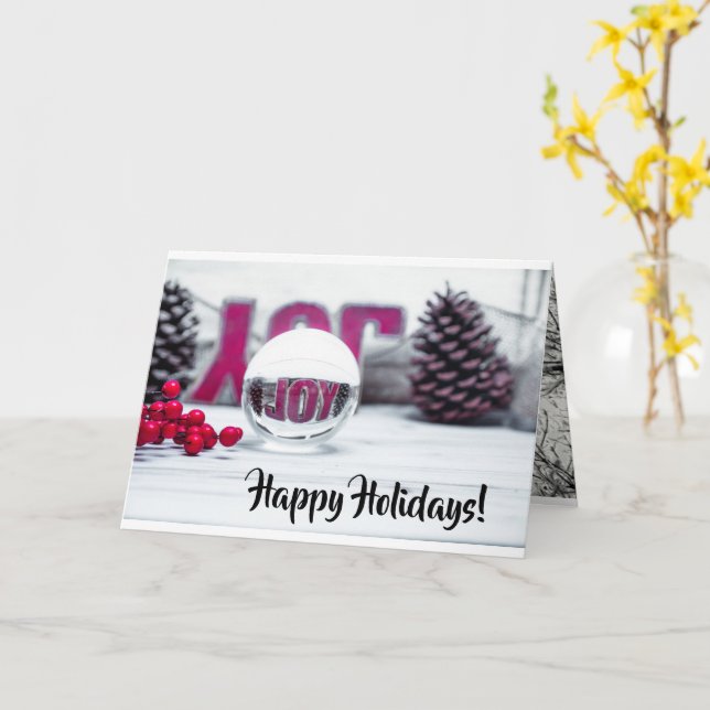 Joy Glassboll Holiday Collection Kort (Gul blomma)