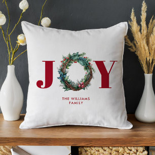 Joy God God God Blommigt Kudde