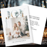 JOY-God jul! Modern, enkel bild Julkort<br><div class="desc">Kundspecifikt "Joy-God jul"-fotokort för helgdag. Gratulera till julhelgens glädje med detta vackert designade fotokort för anpassade. Den elegant vita bakgrunden ramar din familjefoto perfekt, skapar dina semesterhälsningar stå ut med stil. Överst visas "JOY" från ord på ett utmärkt sätt i festligt, guld-accenterat brev, och ett lyxfärgat tryck läggs till som...</div>