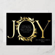 Joy Gold Foil Foliage Berry Wand and Photo black