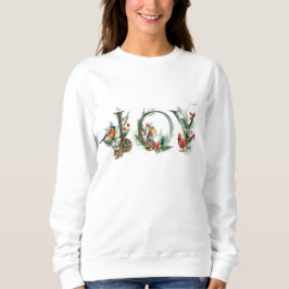JOY Gräs Cone Red Berry Birds jul Helgdag T Shirt