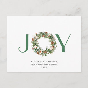 JOY Gräs Cones Fir WAN God jul Helgdag Vykort