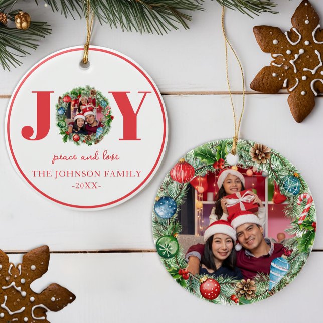 JOY Gräs WANAN-Julen Foto Ornament (Fun Photo Ornament )