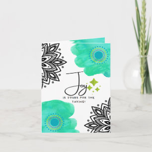 Joy Greeting Card, litet, 4-tums x 5,6-tums mappat Kort
