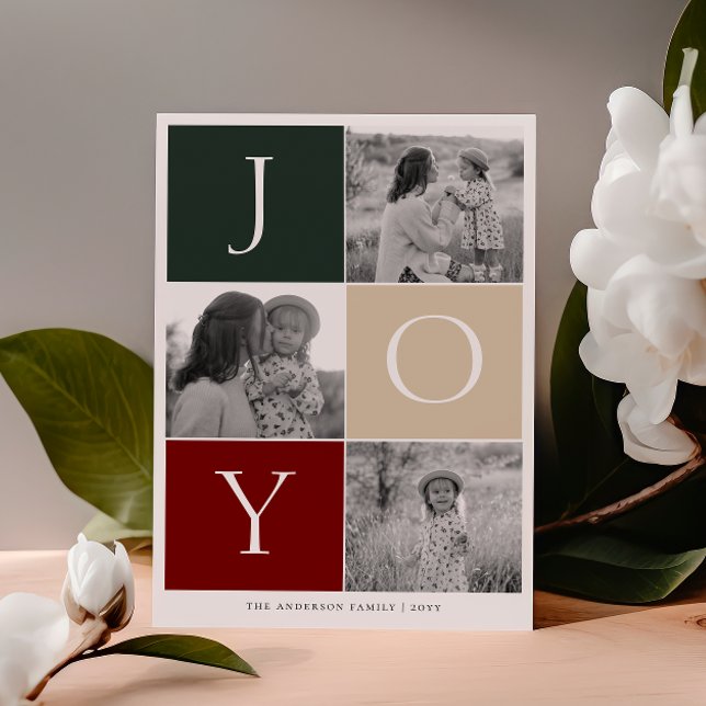 JOY Grid Photo Helgdag Card Julkort (Skapare uppladdad)