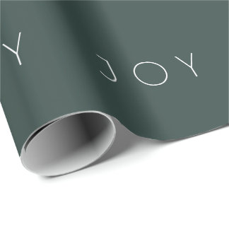 Joy Grönt Modern Minimalist Typography Mönster Presentpapper