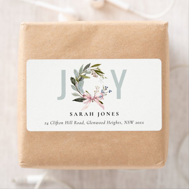 Joy  Grönt Vinterjulfransen Adress Fraktsedel (Insitu)