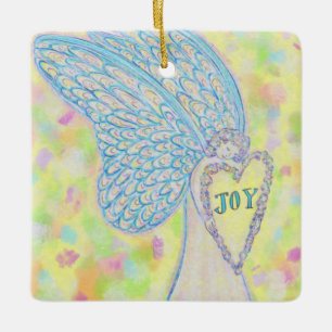 Joy Guardian Angel Anpassningsbar Helgdag Gift Orn Julgransprydnad Keramik