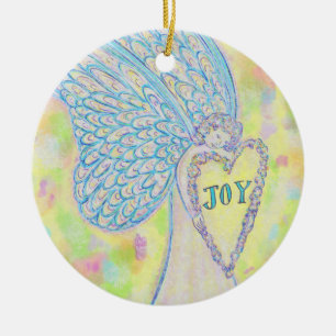 Joy Guardian Angel Anpassningsbar Helgdag Gift Orn Julgransprydnad Keramik