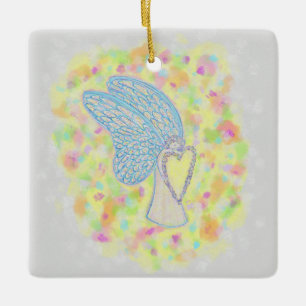 Joy Guardian Angel Anpassningsbar Helgdag Gift Orn Julgransprydnad Keramik