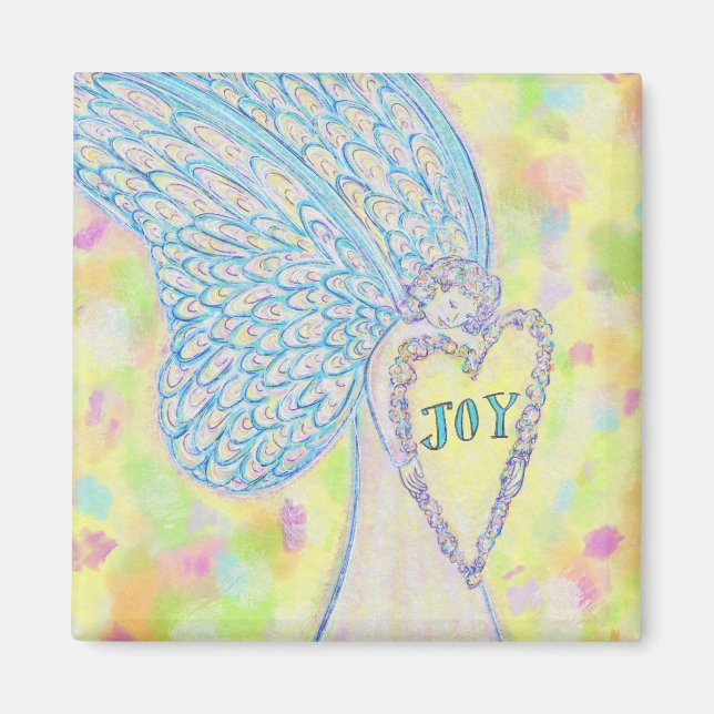 Joy Guardian Angel Art Anpassningsbar Fridge Magne Magnet (Framsidan)