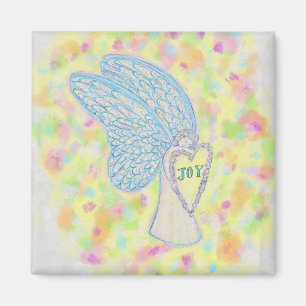 Joy Guardian Angel Art Anpassningsbar, kantnät Magnet