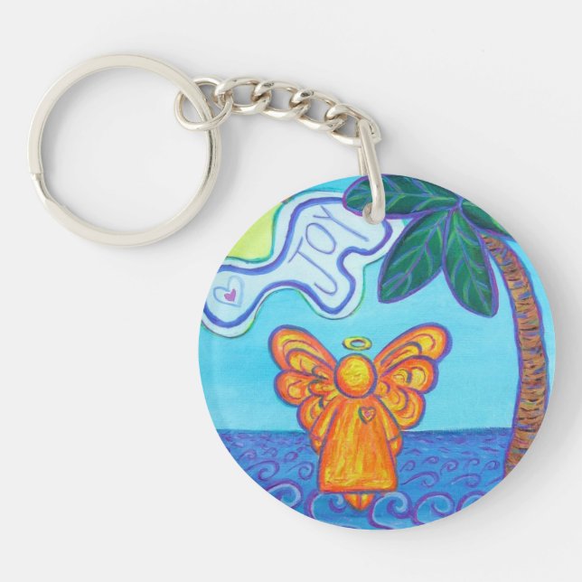 Joy Guardian Beach Angel Anpassningsbar Keychain (Framsidan)
