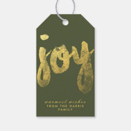Joy + Guld Foil | HELGDAGAR Presentetikett