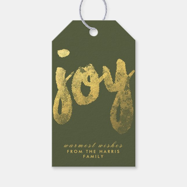 Joy + Guld Foil | HELGDAGAR Presentetikett (Framsidan)