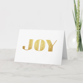 Joy Guld Metallic Art Deco-Julhälsningar kort