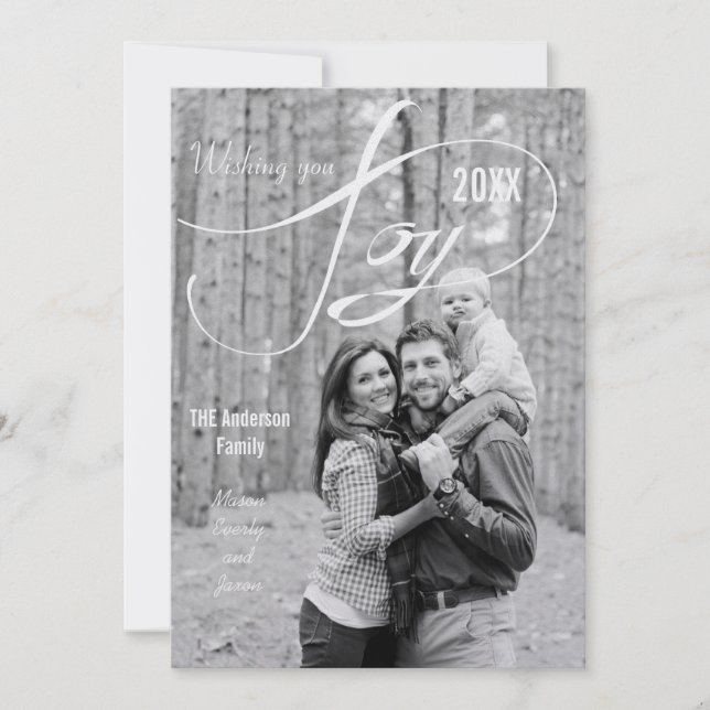 Joy Helgdag jul Mint Julkort (Framsida)