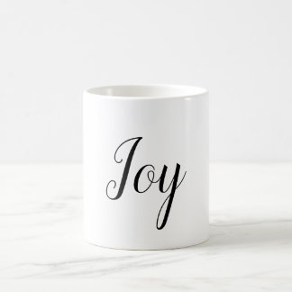 Joy Helgdag Minimal vit Elegant Text Kaffemugg