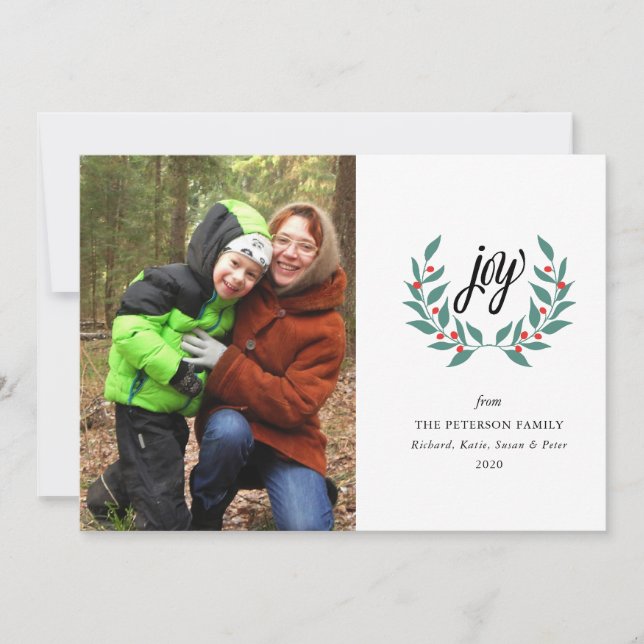 Joy Helgdag Photo Card Hälsning Julkort (Framsida)