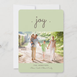 Joy Helgdag Photo Card | Mint Julkort