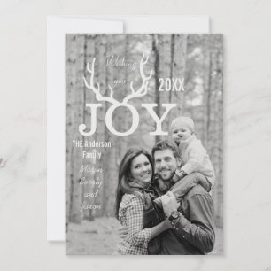 Joy Hjort Antlers Helgdag jul vid Färg tillbaka Julkort