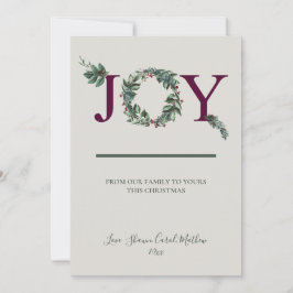 Joy Holidays Greeting Card Julkort