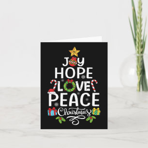 Joy Hope Kärlek Peace Julgran Family Julafton Mana Kort
