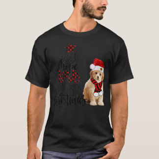 Joy Hope Love Peace Christmas Cavapoochon 2020 T Shirt