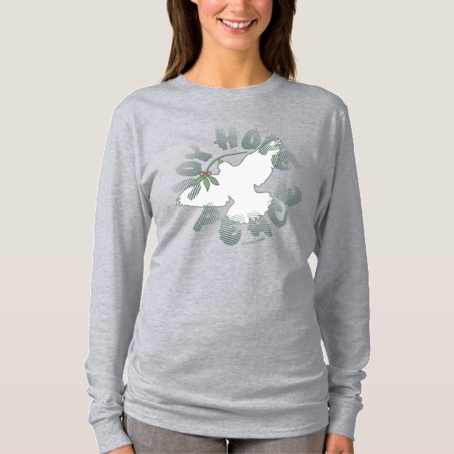 Joy Hope Peace Dove Helgdag Shirt T (Framsida)