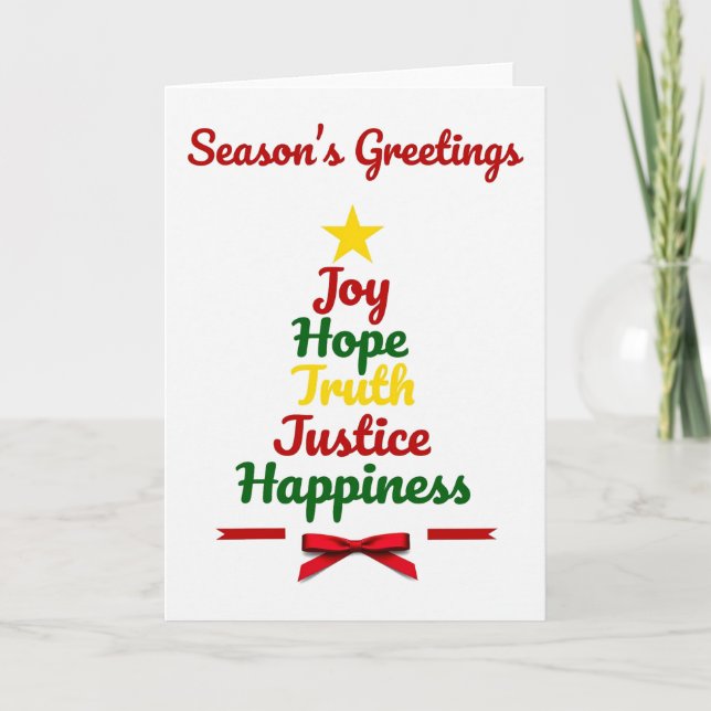 Joy Hope Truth Christmas Card Greeting Kort (Framsida)