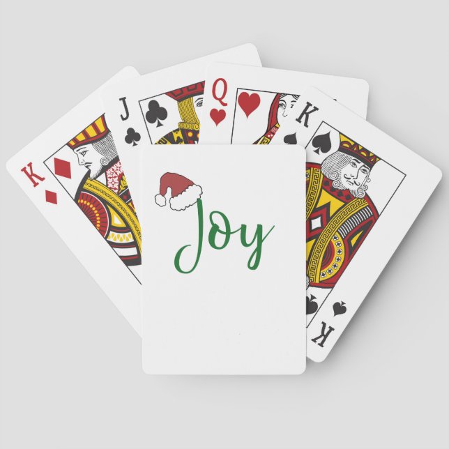 Joy i grönt med Santa Hat Casinokort (Baksidan)