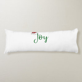 Joy i grönt med Santa Hat Kroppskudde