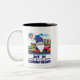 Joy in 4th of July Celebration Två-Tonad Mugg